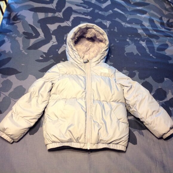 The North Face Lavender Purple 550 Puffer Jacket Winter Coat 5T - Picture 1 of 12